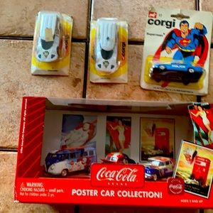 Rare die cast Corgi collectibles Joker Superman and Coca Cola polar bear collect